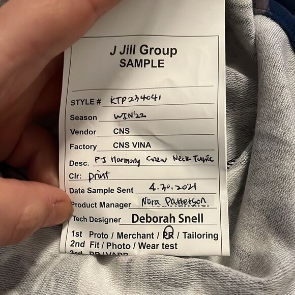 J. Jill Pure Jill Harmony Crew Neck Tunic Blouse - Picture 10 of 10